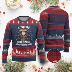 Santa Wish You A Merry Christmas Ugly Sweater Feliz Navidad Jumper Mexican Choco Claus Gifts – VertexNest LLC