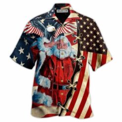 Christmas Patriot Panta Clause Christmas Hawaiian Shirt