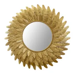 96cm Light Luxury Wall Decoration Pendant Creative Feather Iron Art Metal Wall Decoration Mirror