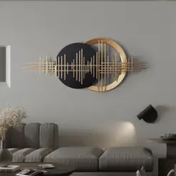 Modern Luxury Wall Decoration for Living Room, Large Hanging Accessories, Indoor Hallway Iron Pendant, Home Background Decor